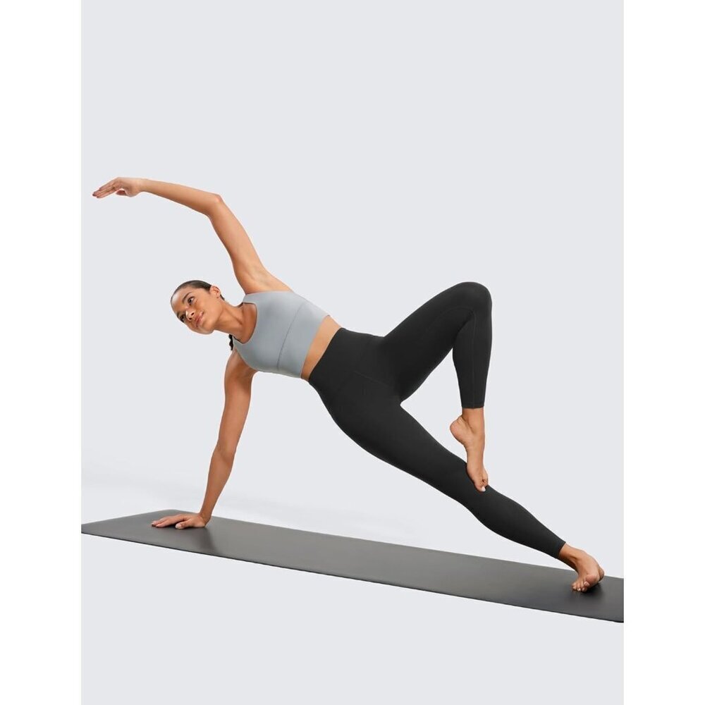 Women's Black Butter luxe Yoga Leggings 25" - High Waisted Soft - Picture 3 of 9